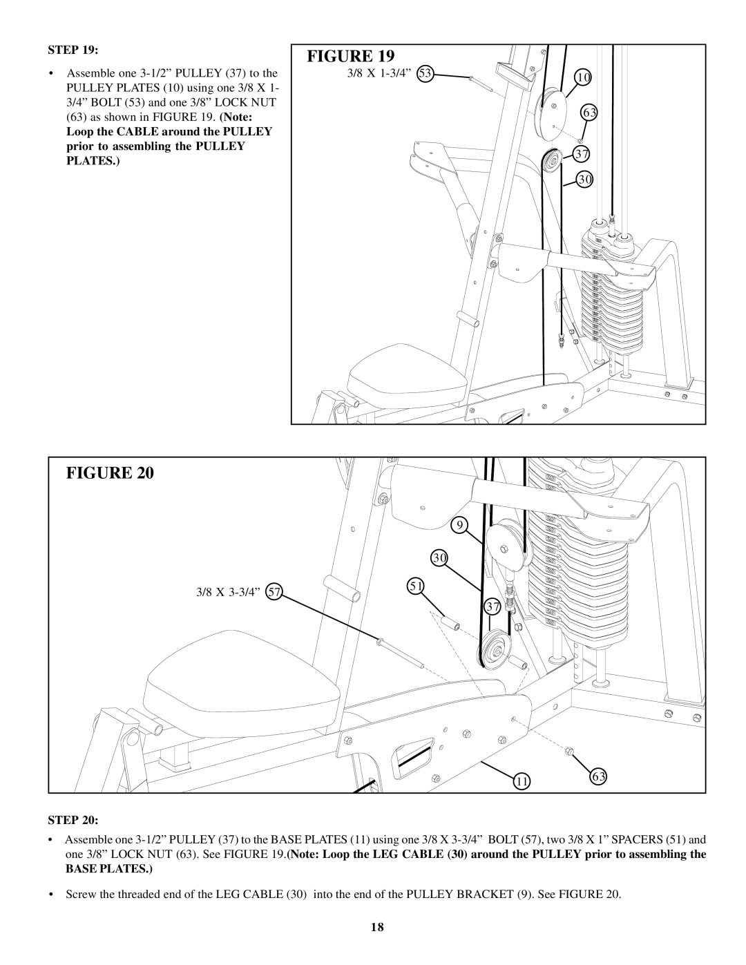 ParaBody cm3 manual Base Plates 