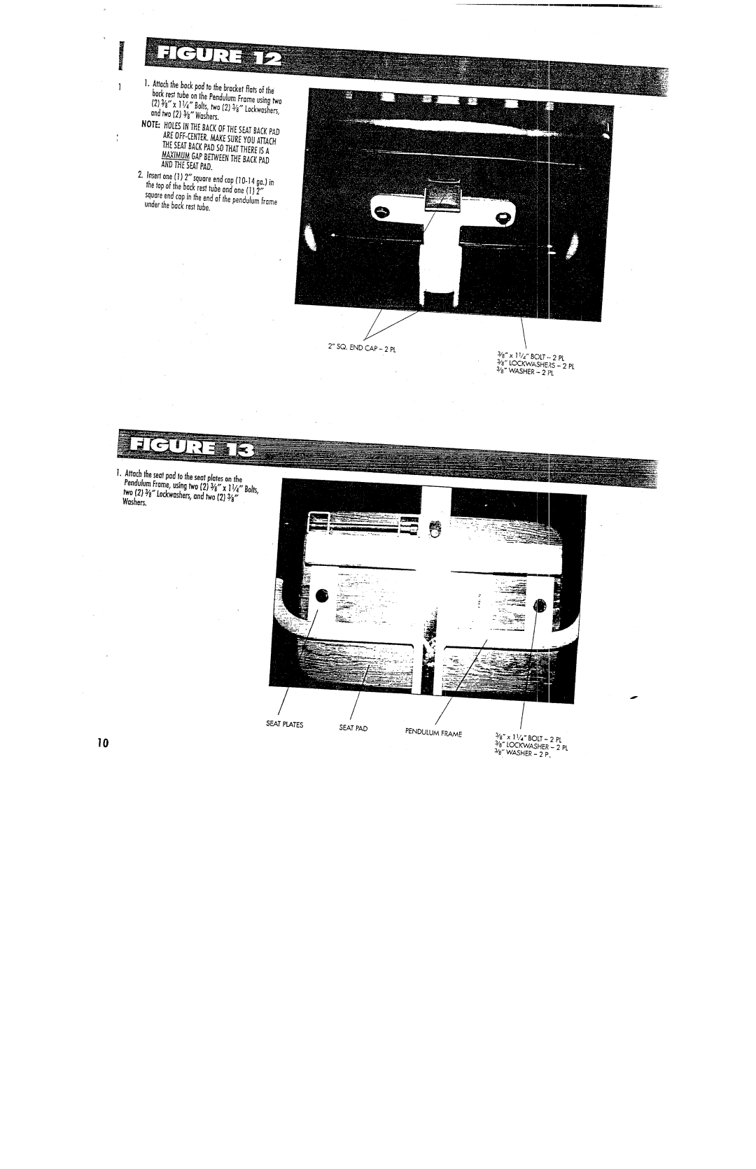 ParaBody Factor 625 manual Washers 