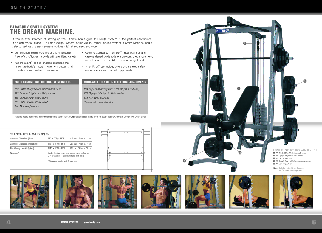 ParaBody Free Weight Systems manual Dream machine 