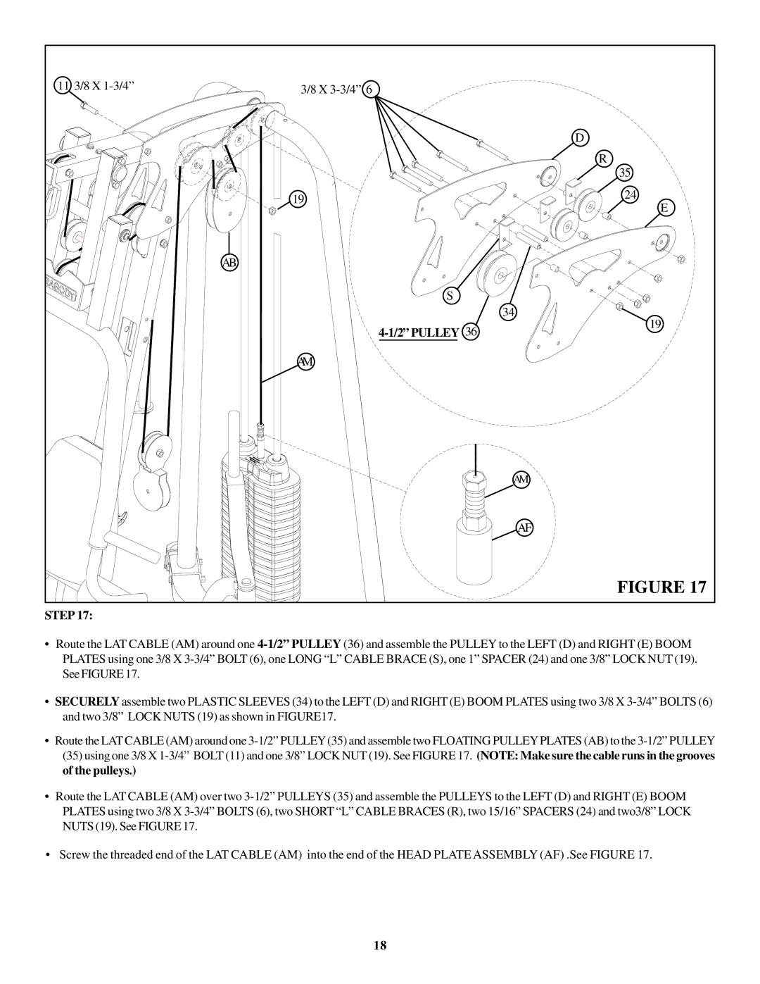 ParaBody GS4 manual Pulley Step 