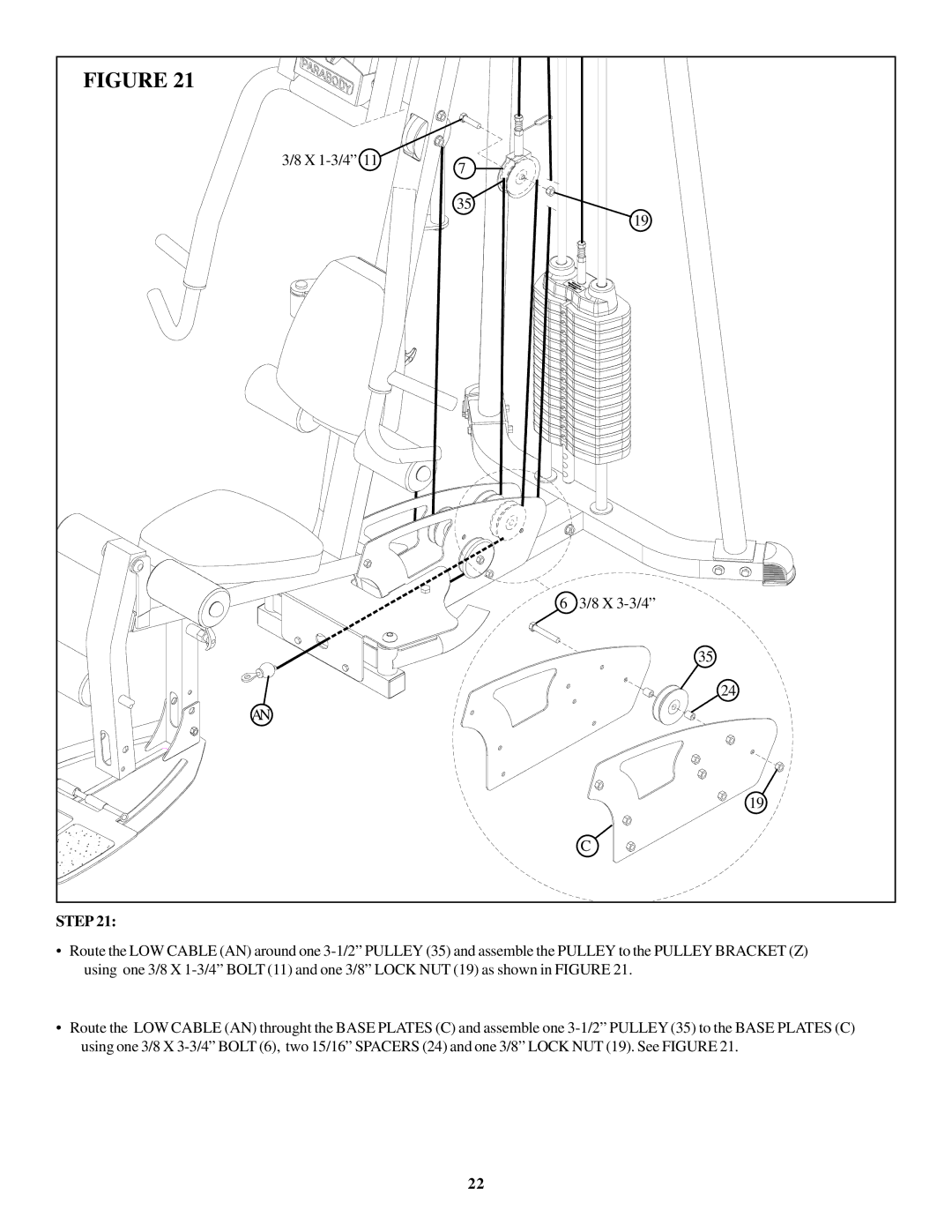 ParaBody GS4 manual X 1-3/4 8 X 3-3/4 