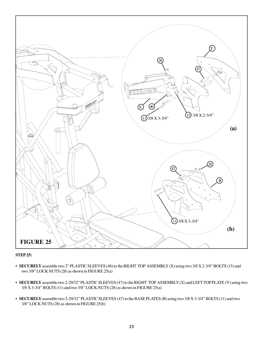 ParaBody GS6 manual 11 3/8 X 3-3/4 15 3/8 X 2-3/4 