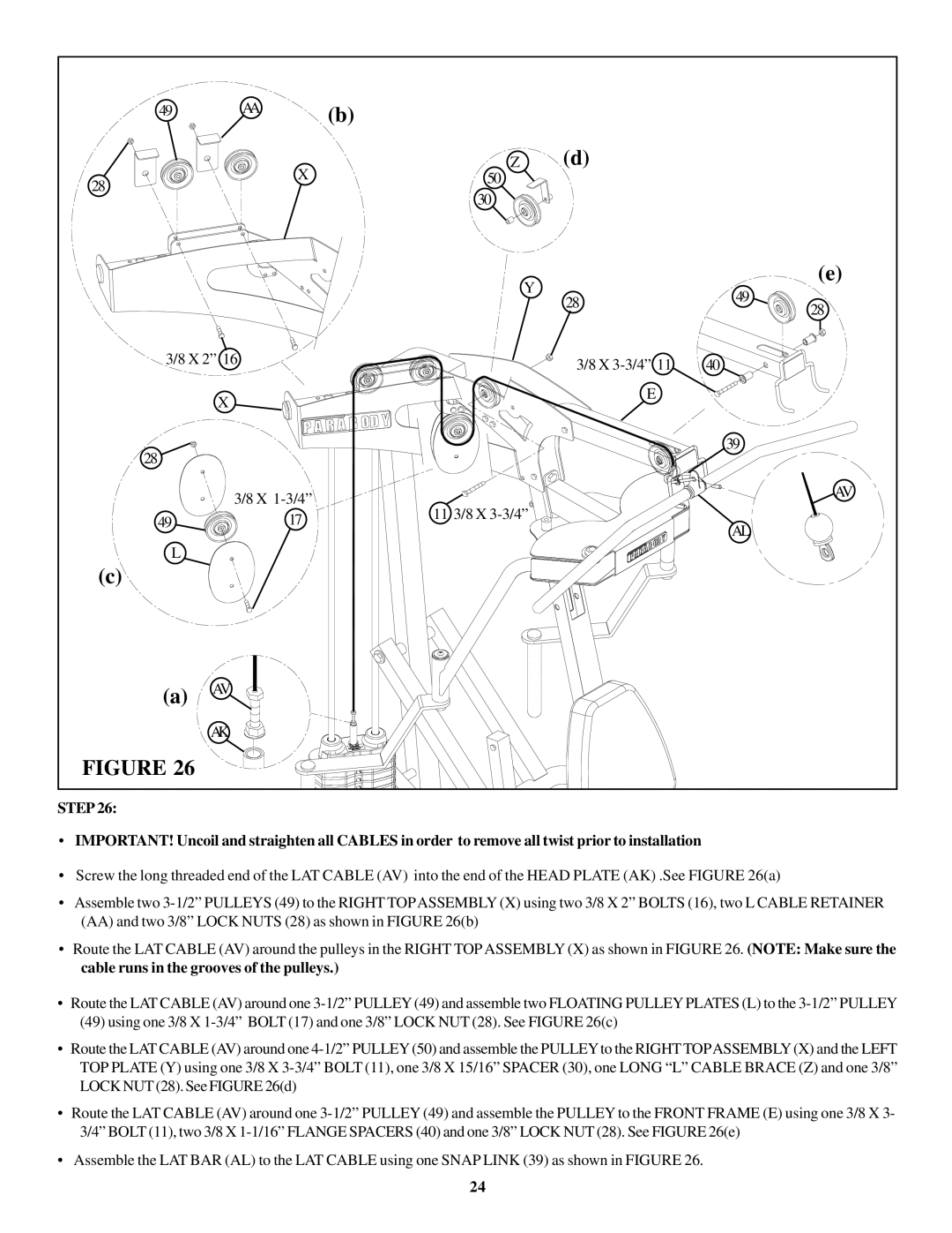 ParaBody GS6 manual X 2 X 3-3/4 X 1-3/4 11 3/8 X 3-3/4 