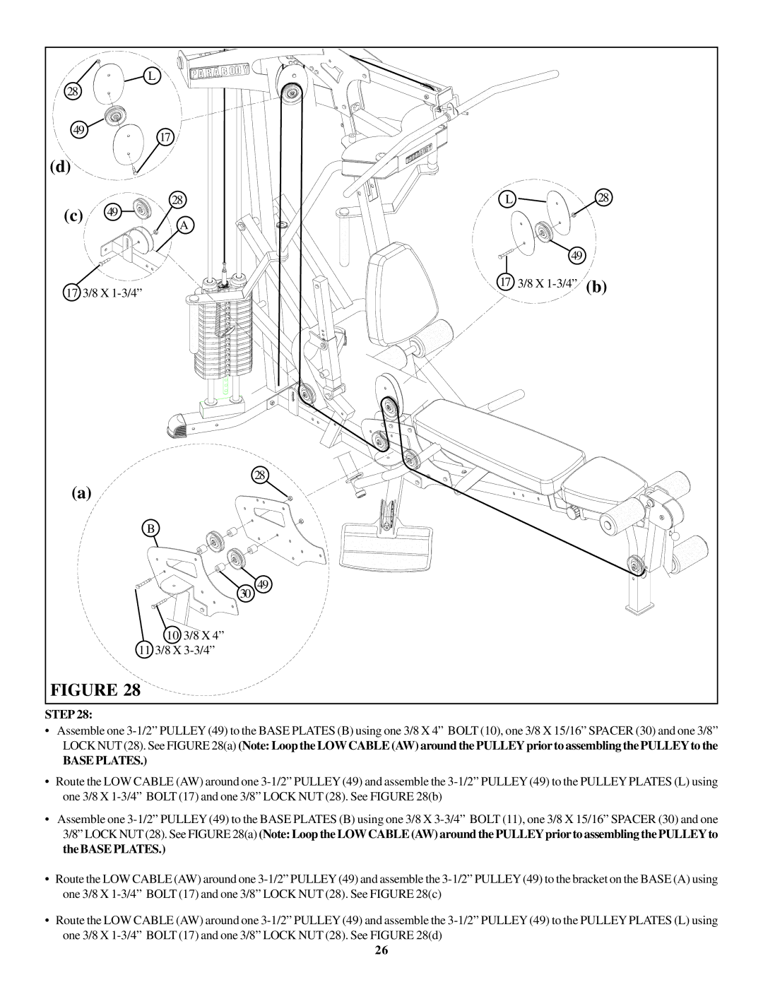 ParaBody GS6 manual Base Plates 