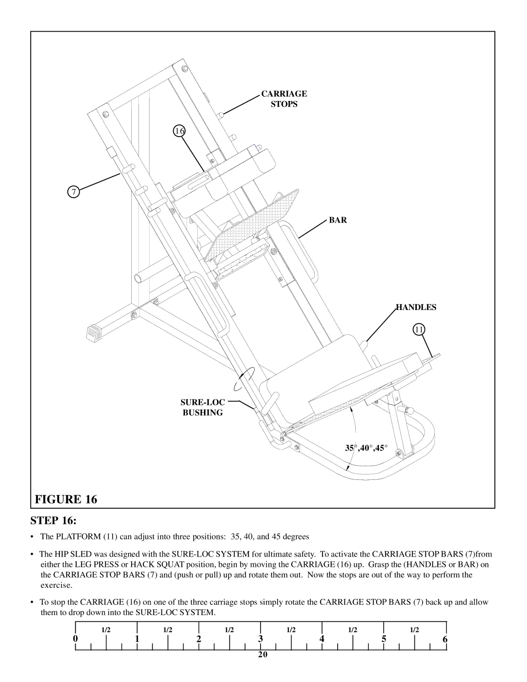 ParaBody Hip Sled System manual Carriage 