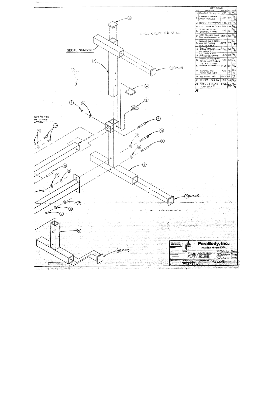 ParaBody PBF005B manual 5EKIAL Number 