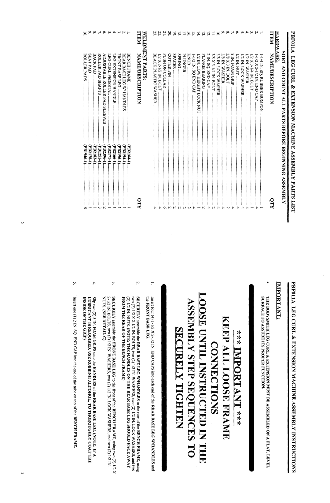 ParaBody PBF011 manual ~ F ~ ~ ~ 