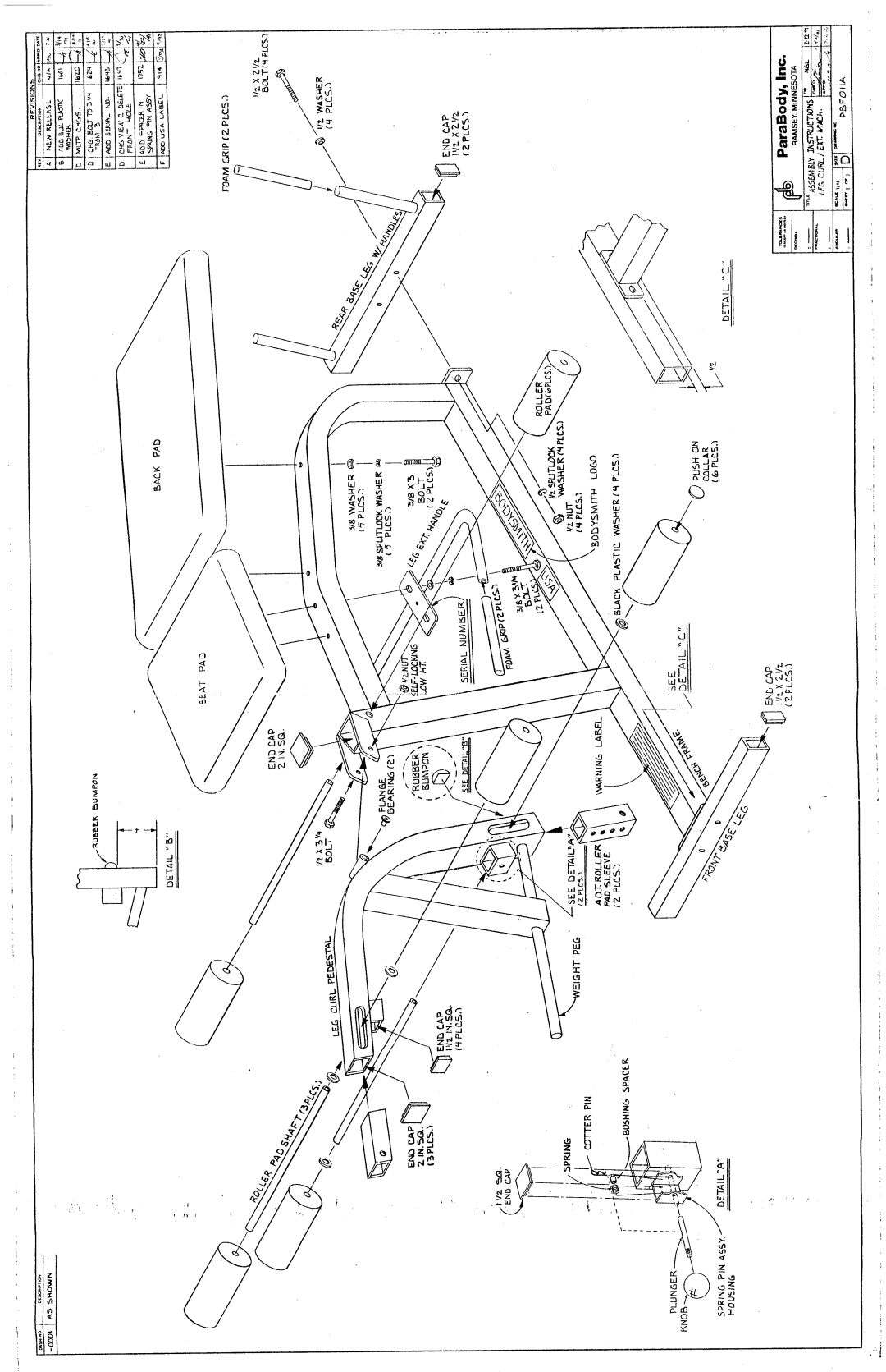 ParaBody PBF011 manual 