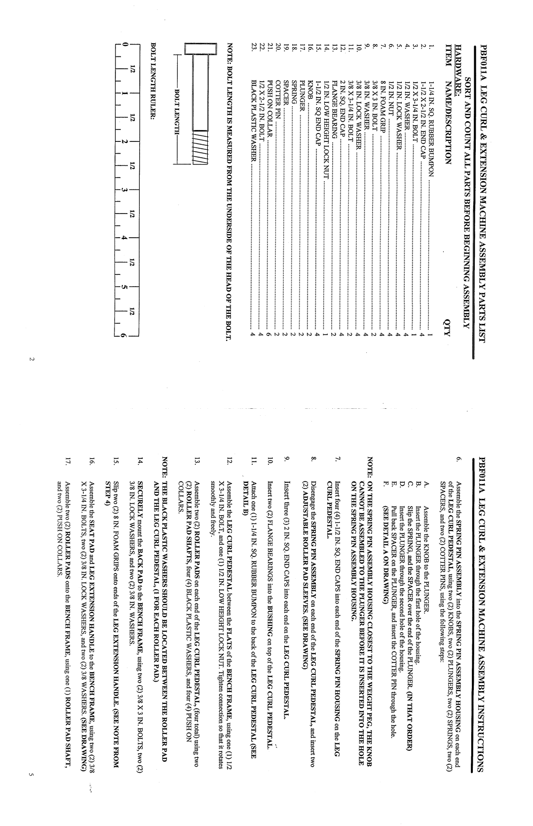 ParaBody PBF011A manual ~Z~o~ ~ez 