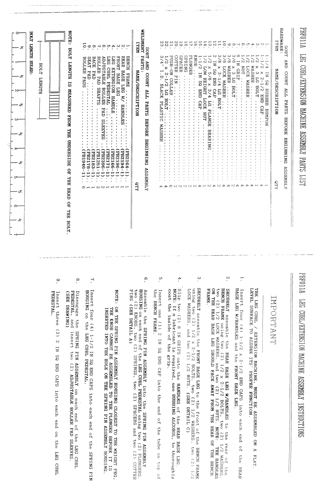 ParaBody PBF011AB manual 