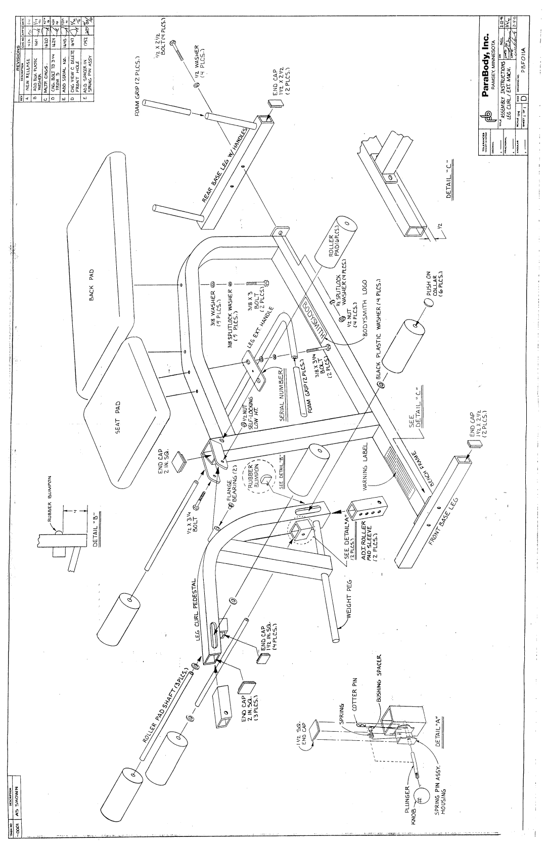 ParaBody PBF011AB manual 