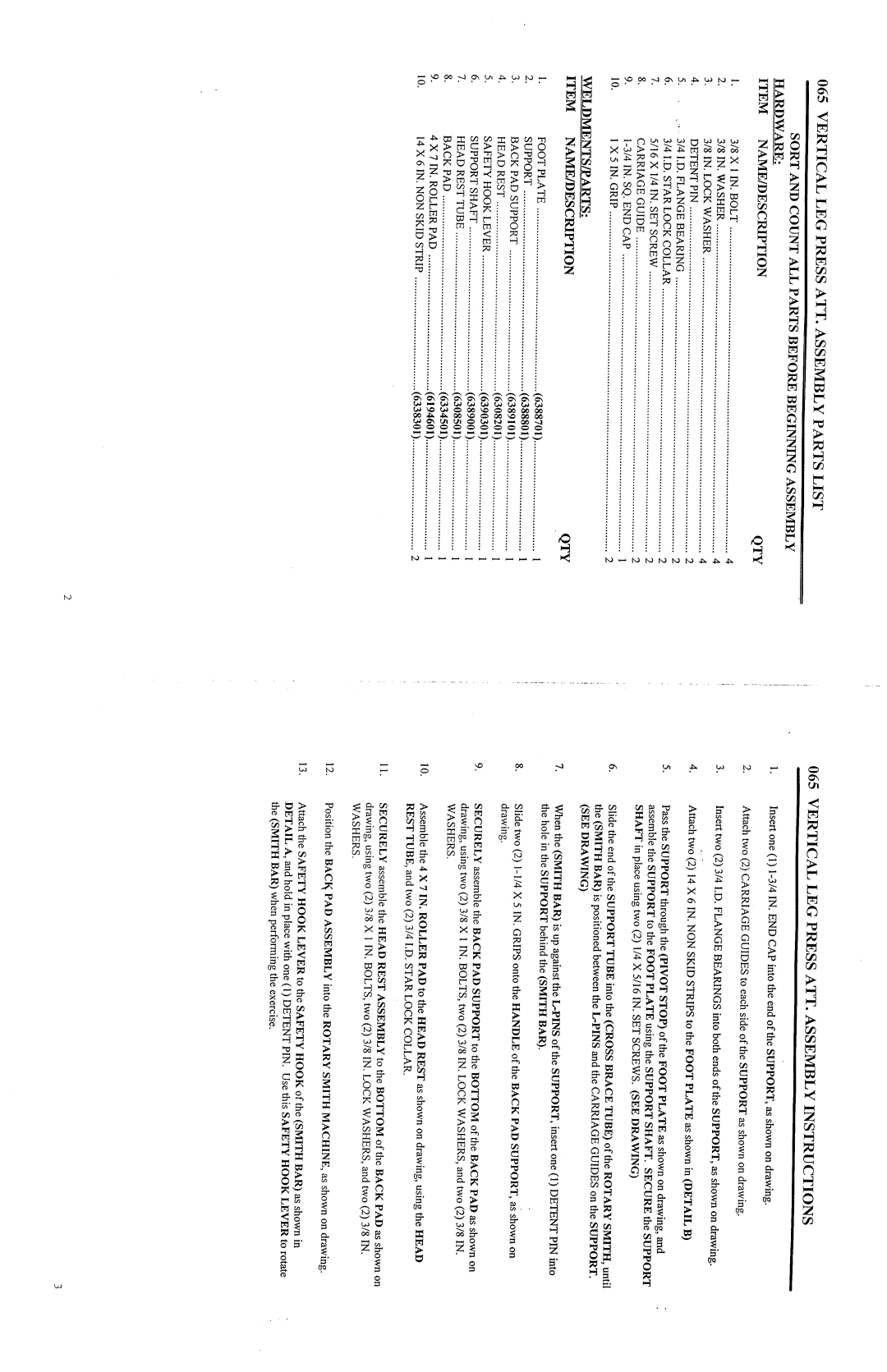 ParaBody PBF065 manual 