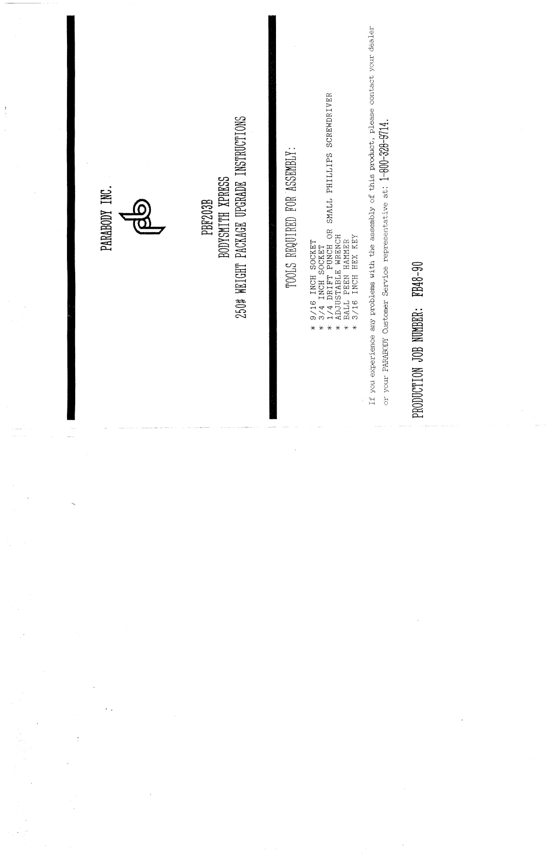 ParaBody PBF203B manual 