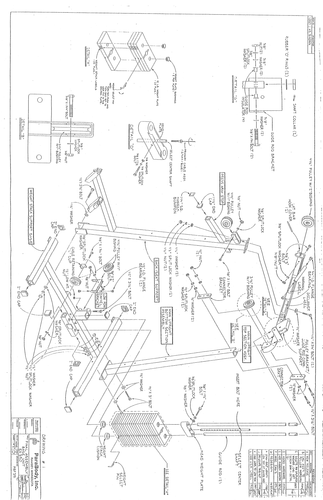 ParaBody PBF351 manual 