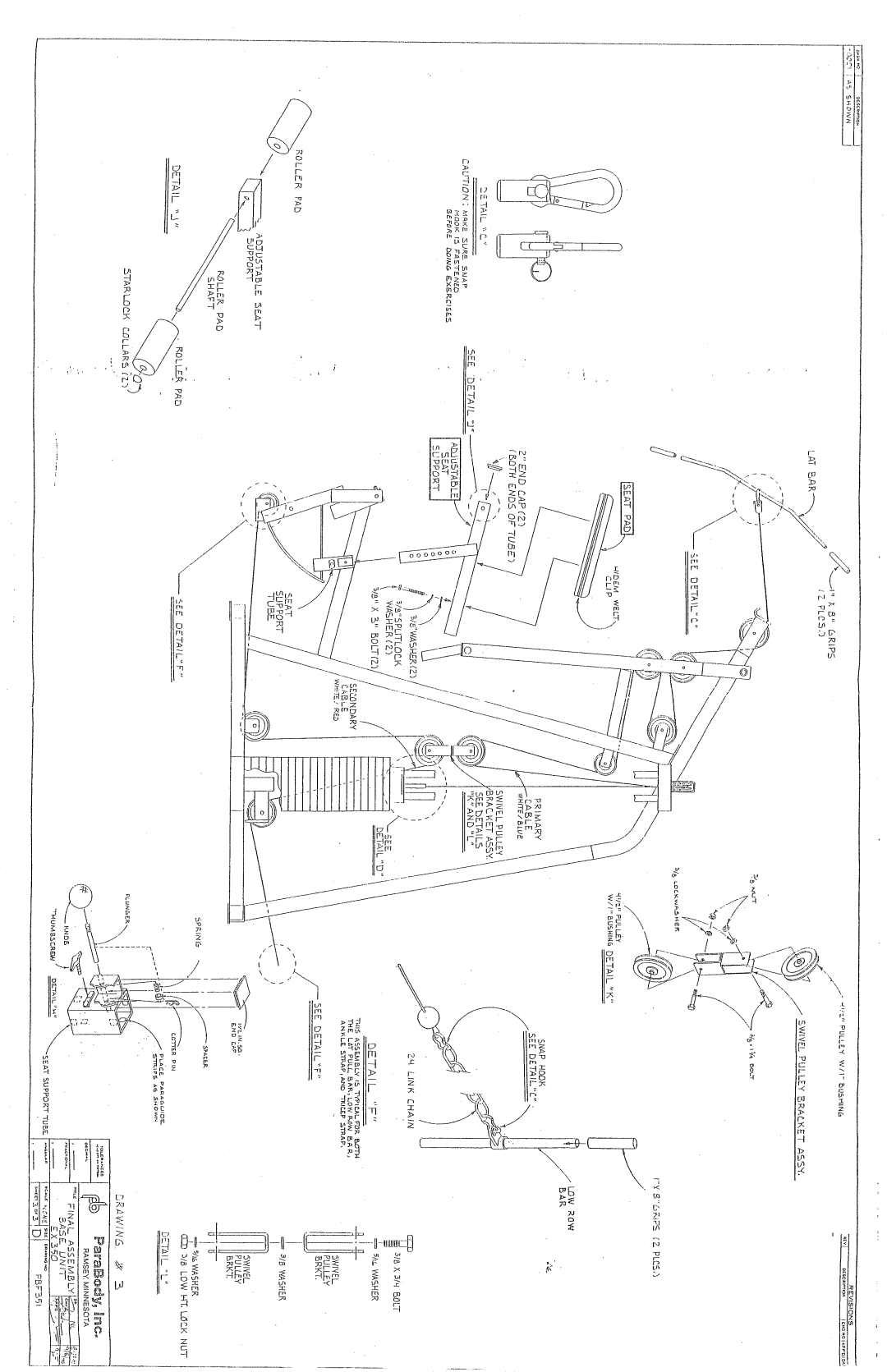 ParaBody PBF351 manual 