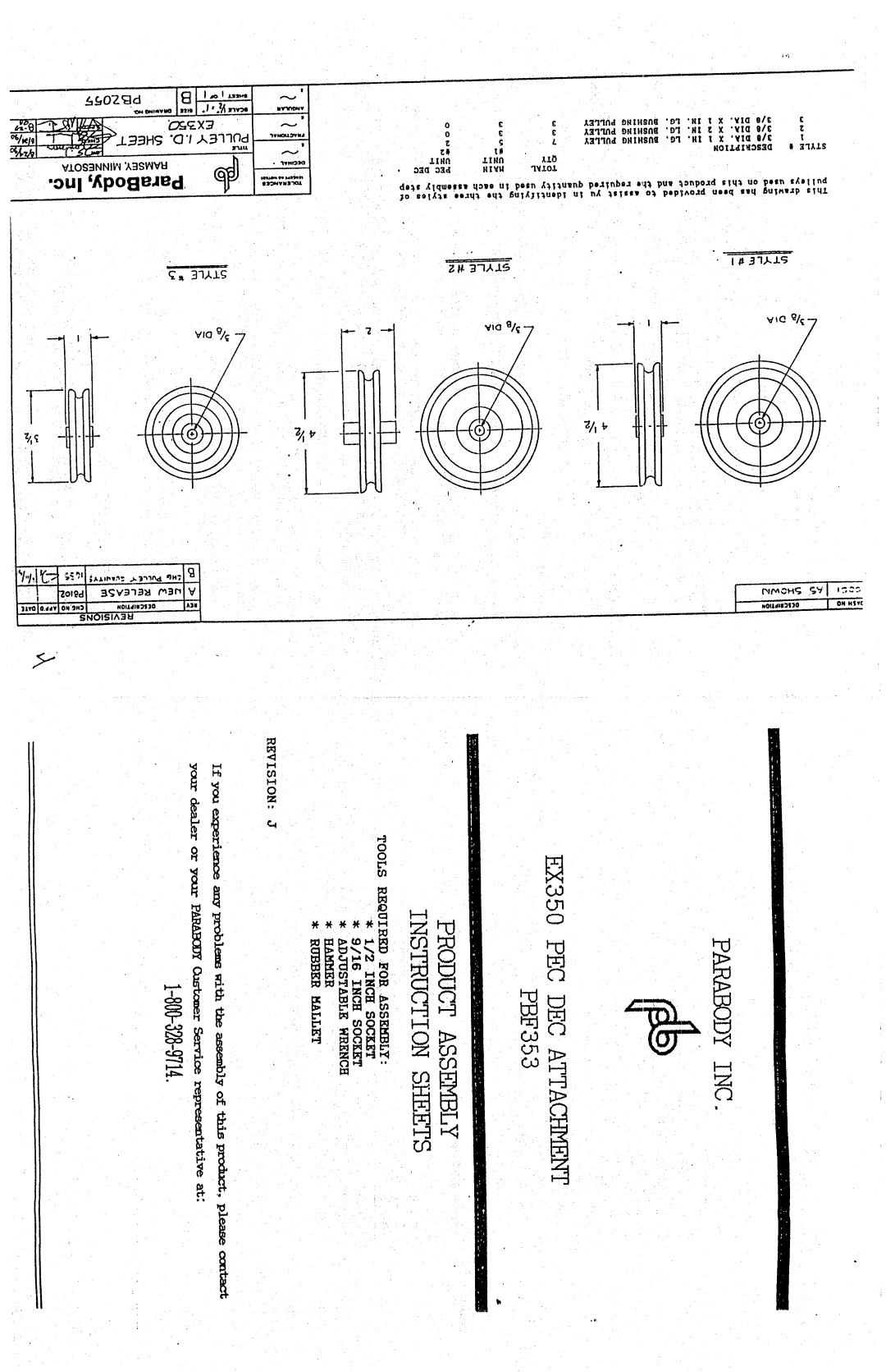 ParaBody PBF353 manual 