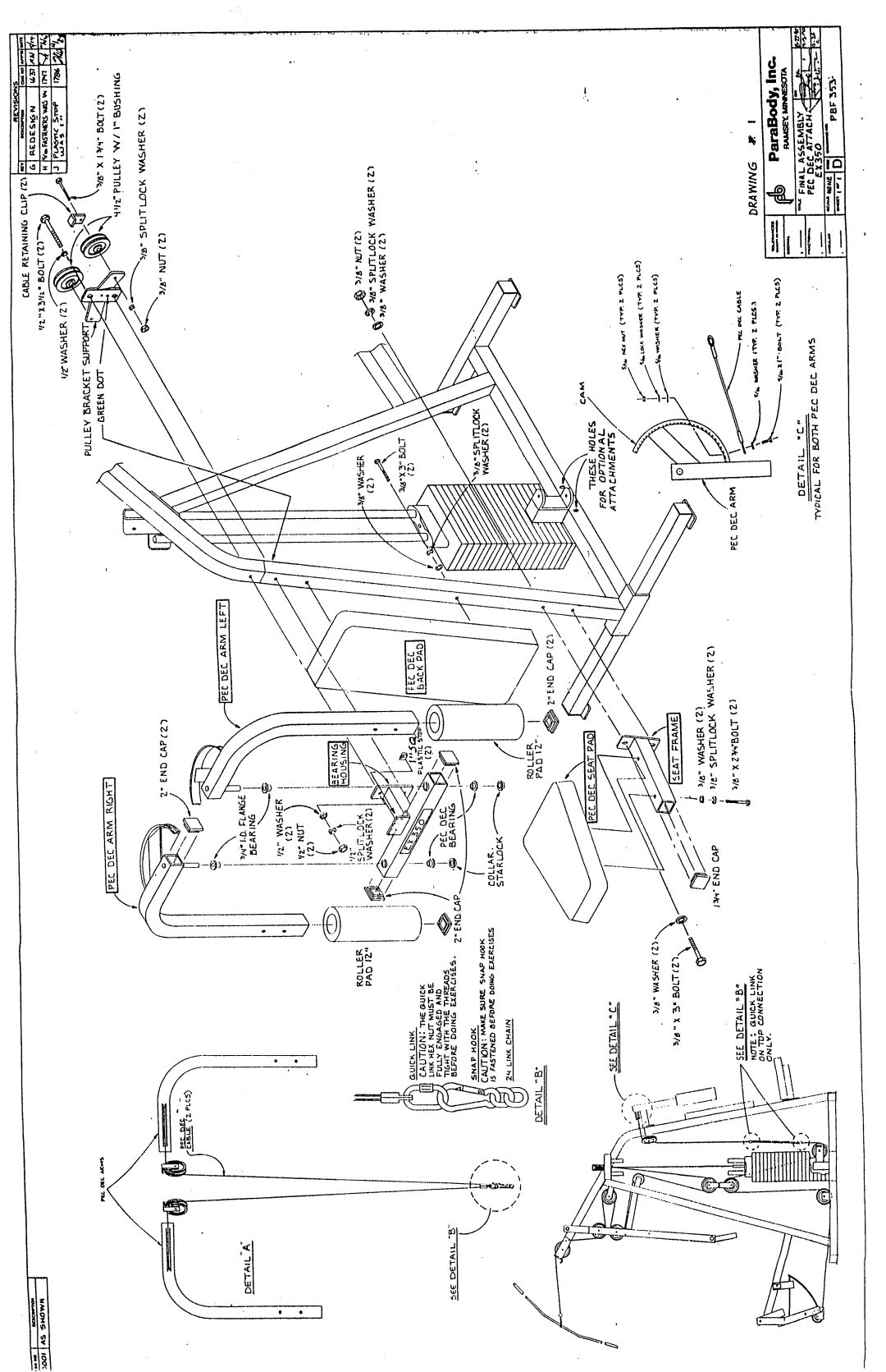 ParaBody PBF353 manual 