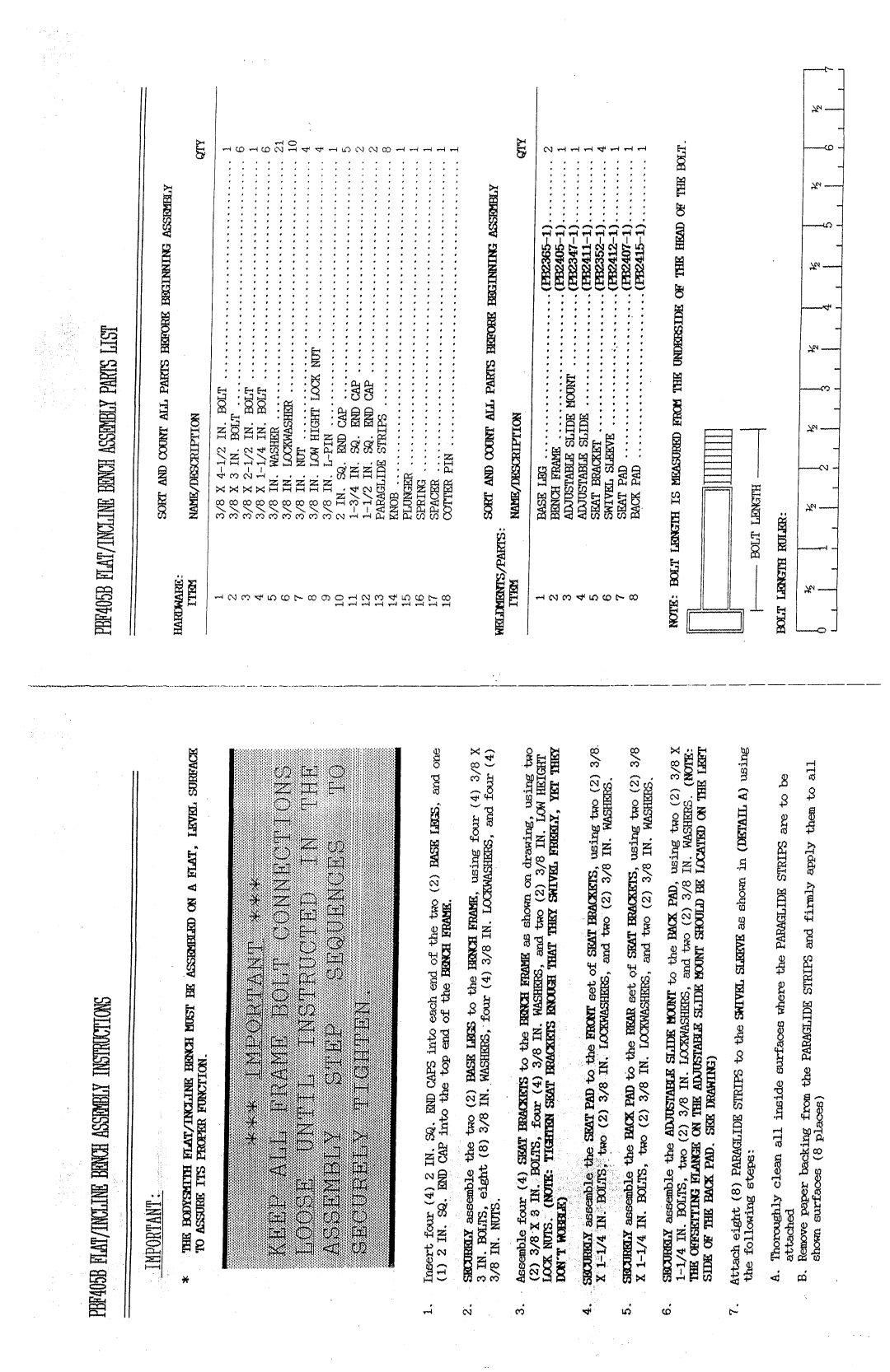 ParaBody PBF405B manual 