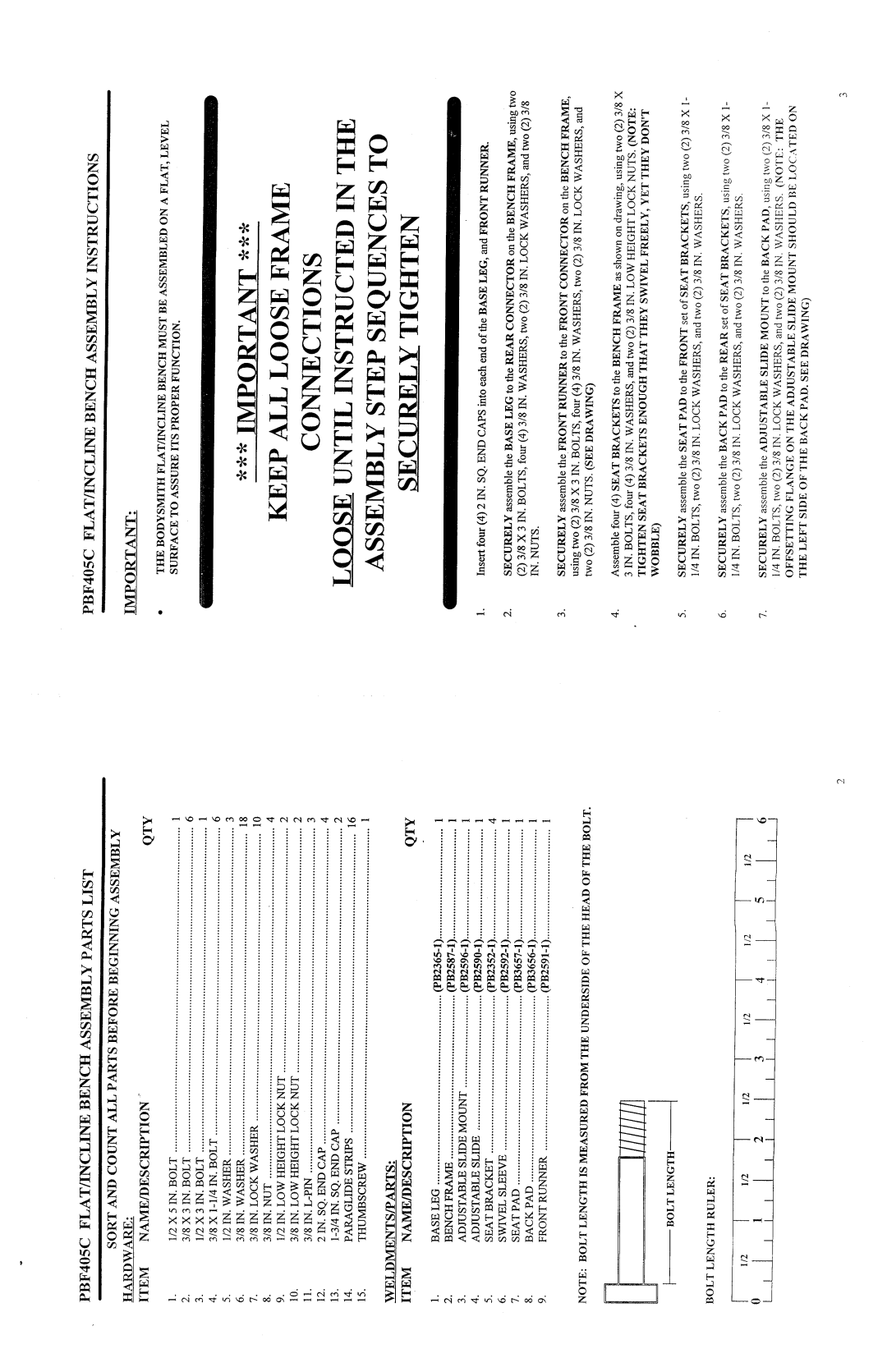 ParaBody PBF405C manual ~ ×~ 