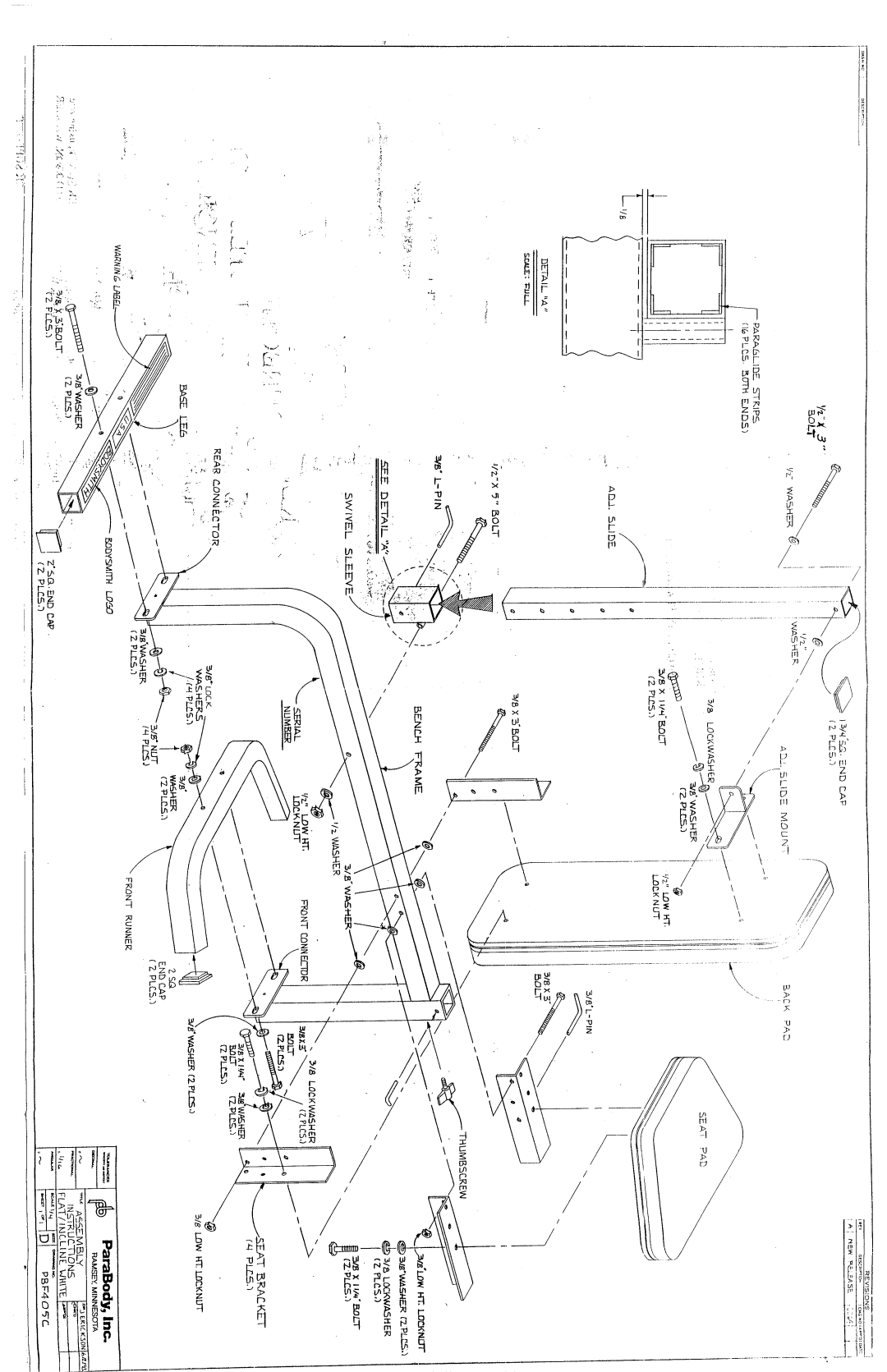 ParaBody PBF405C manual 