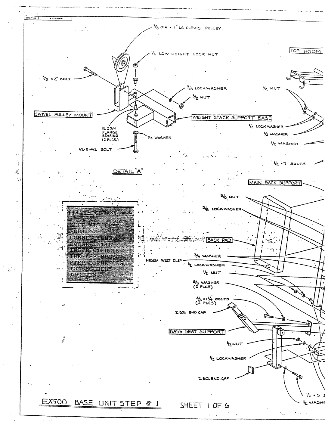 ParaBody PBF501 manual SHEET~ of ~ 