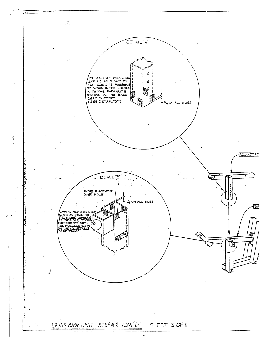 ParaBody PBF501 manual Unit STEP#? Contd Sheets OFG 