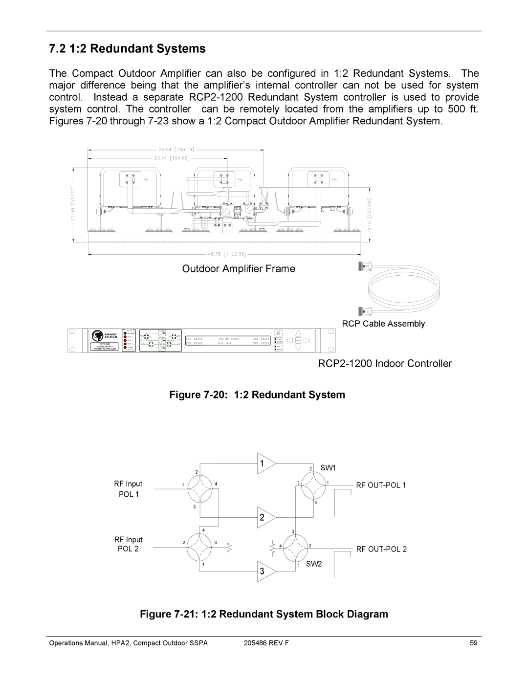 Paradise 205486 REV F manual Redundant Systems, 20 12 Redundant System 