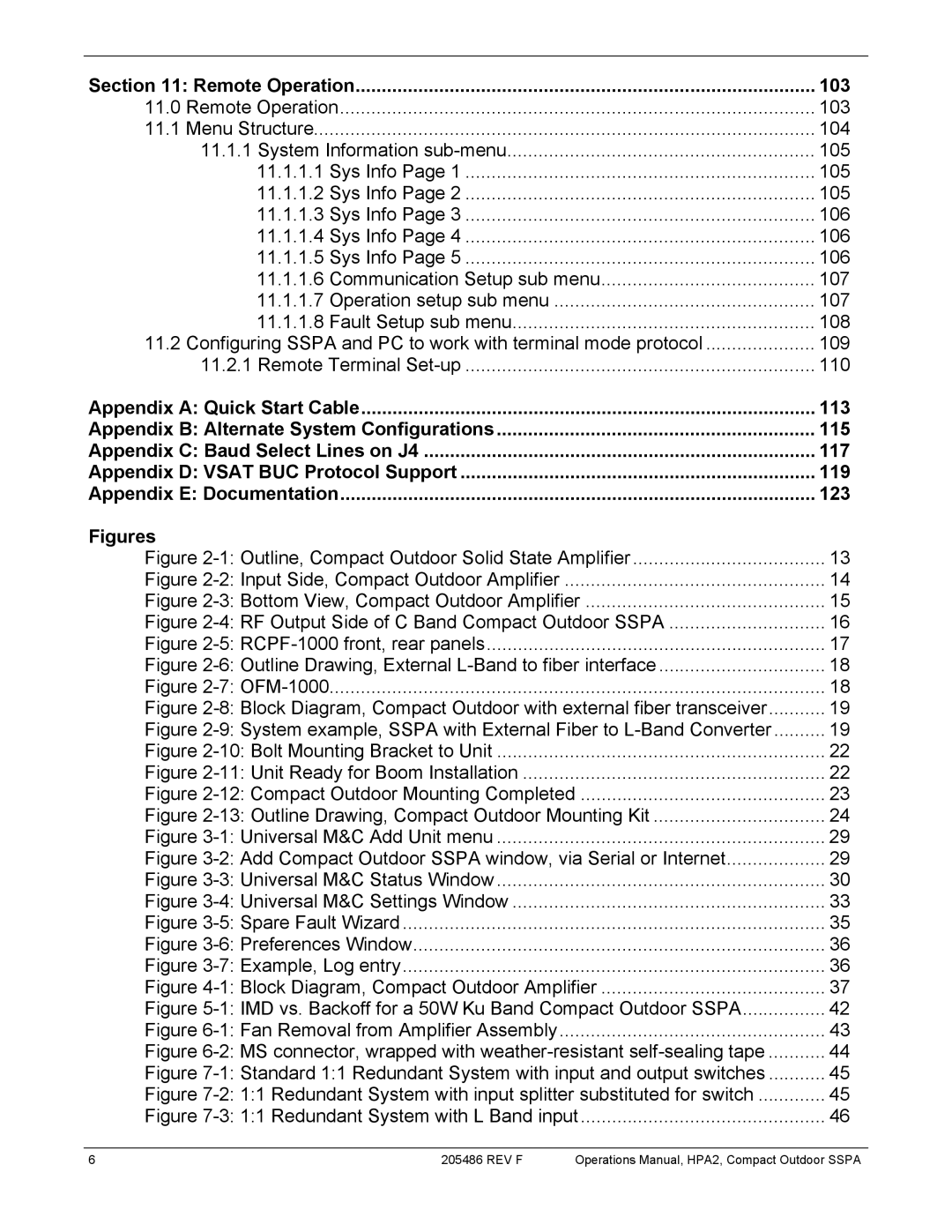 Paradise 205486 REV F manual Remote Operation 103, Figures 