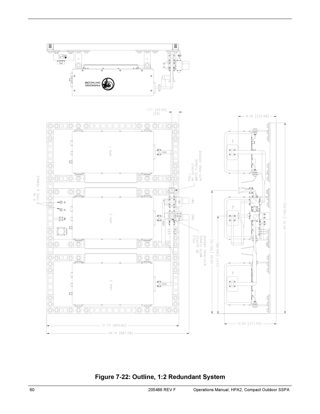 Paradise 205486 REV F manual Outline, 12 Redundant System 