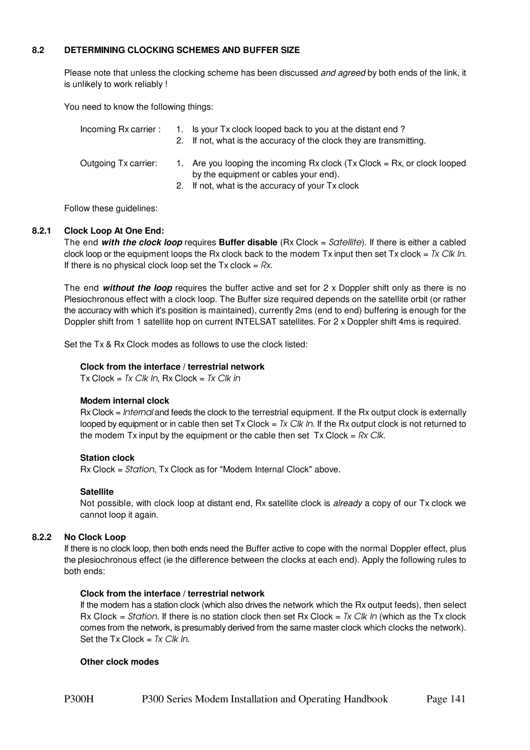 Paradise P300 specifications Determining Clocking Schemes and Buffer Size 