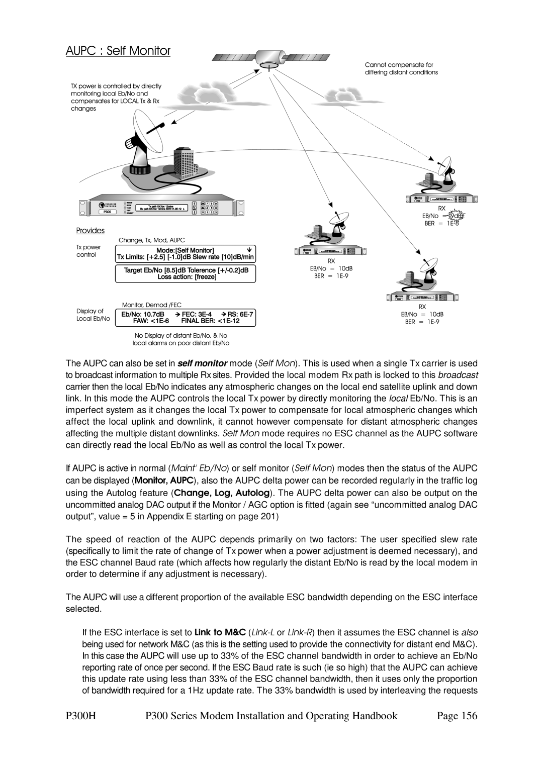 Paradise specifications P300H P300 Series Modem Installation and Operating Handbook 