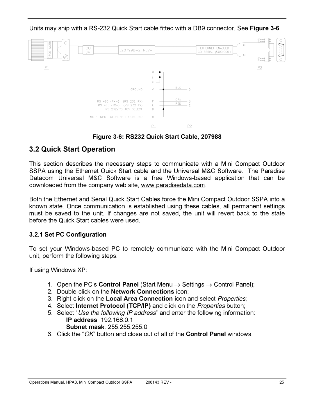 Paradise RA 5785 manual Quick Start Operation, Set PC Configuration 