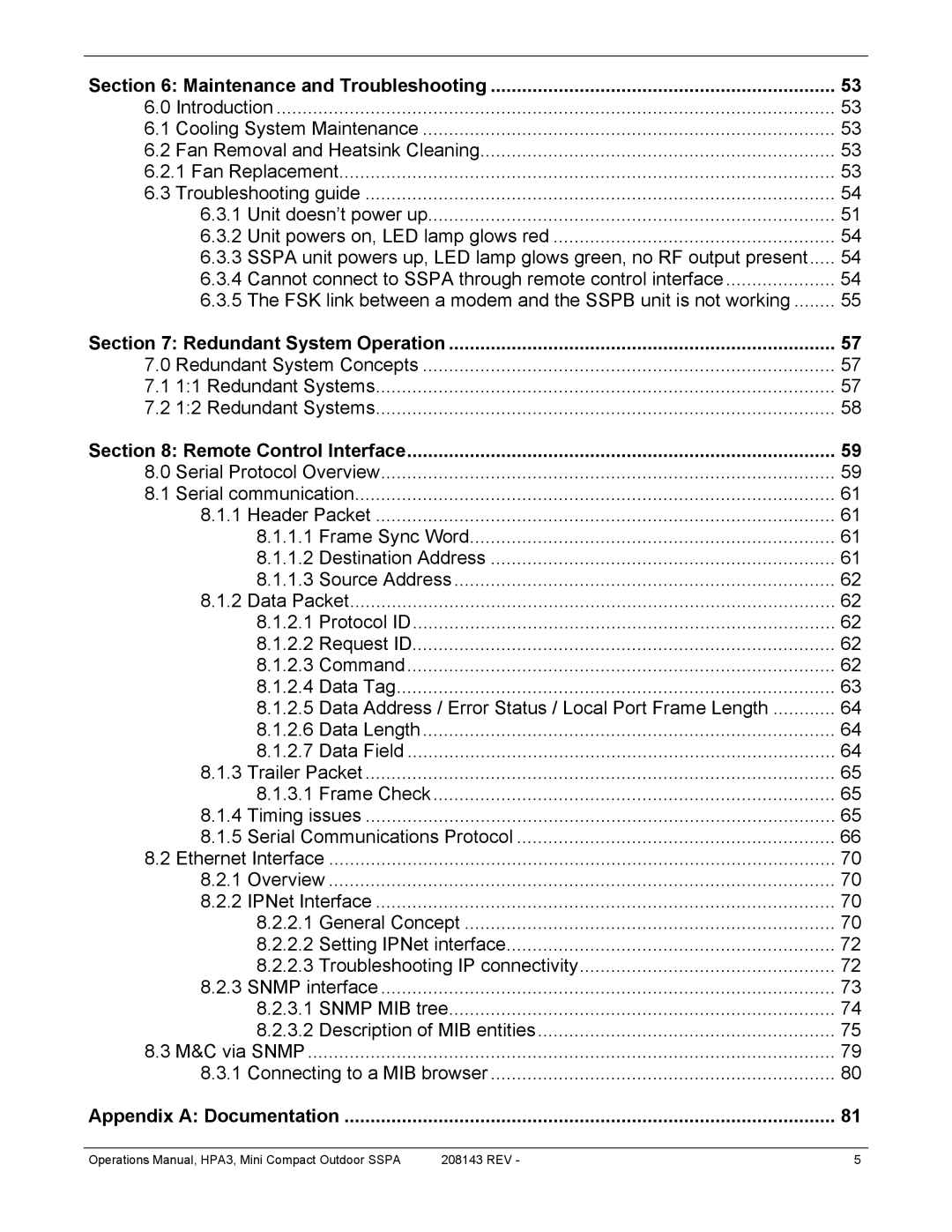 Paradise RA 5785 manual Maintenance and Troubleshooting, Redundant System Operation, Remote Control Interface 