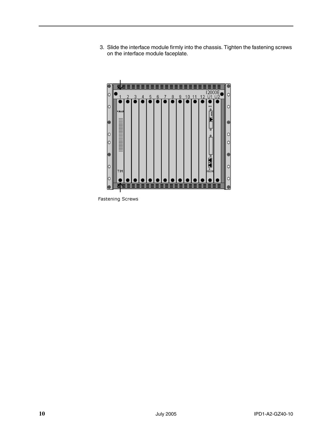 Paradyne 12000E installation instructions July IPD1-A2-GZ40-10 