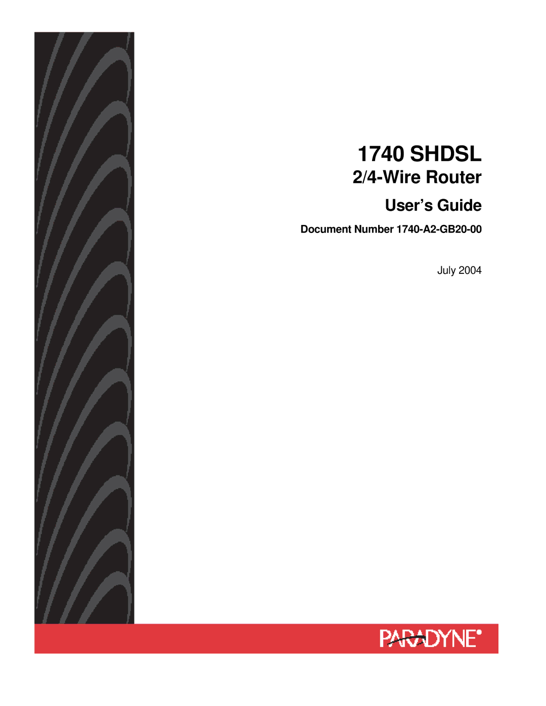 Paradyne 1740 SHDSL manual Shdsl 