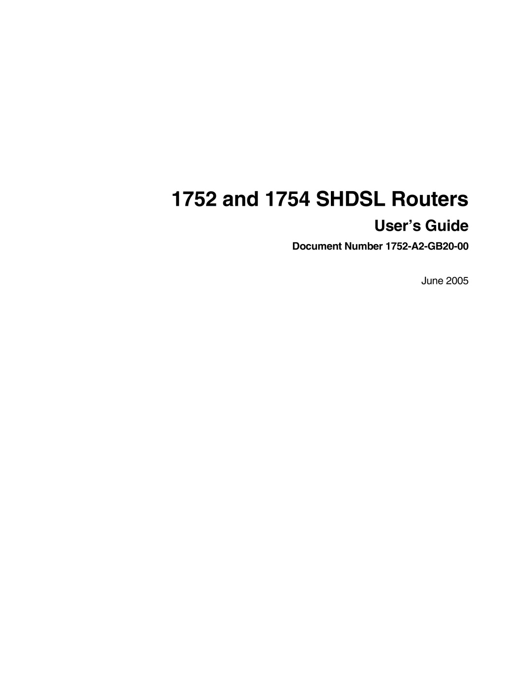 Paradyne 1754 manual Shdsl Routers 