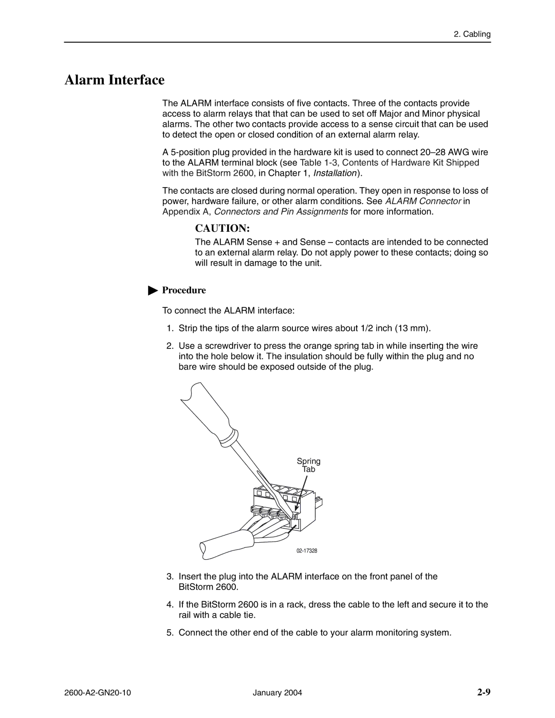 Paradyne 2600 IP DSLAM manual Alarm Interface 