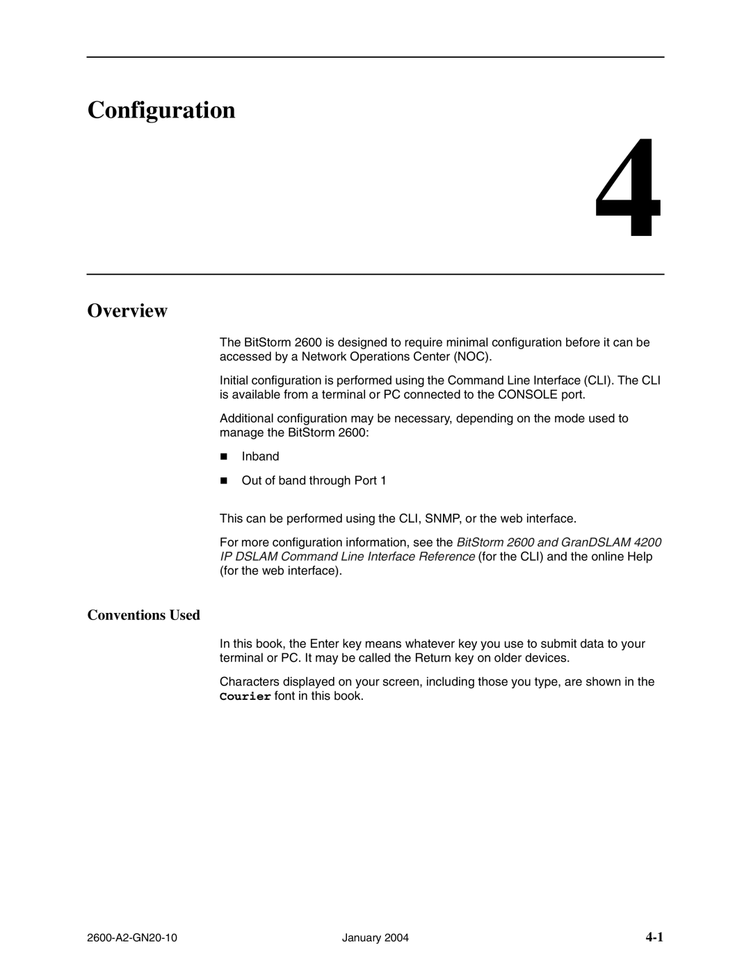 Paradyne 2600 IP DSLAM manual Configuration, Conventions Used 