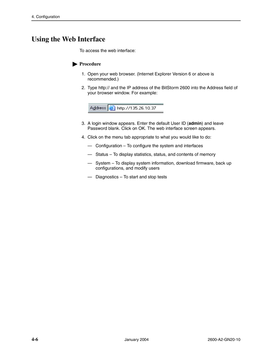 Paradyne 2600 IP DSLAM manual Using the Web Interface 