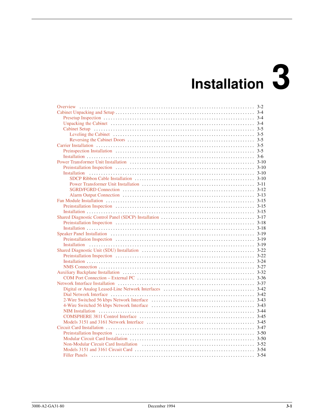 Paradyne 3000 manual Shared Diagnostic Unit SDU Installation 