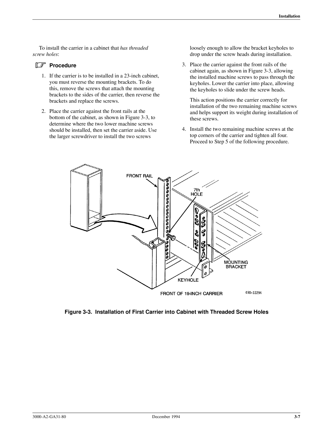 Paradyne 3000 manual Procedure 