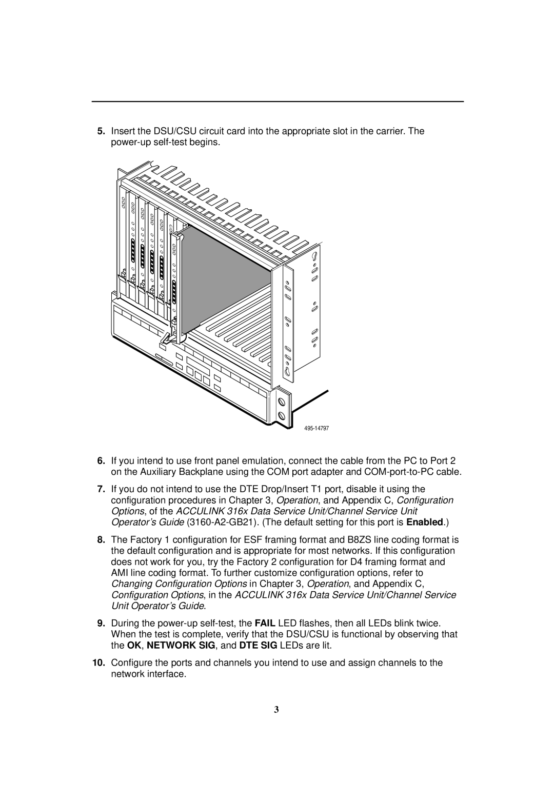 Paradyne 3161 CSU, 3161 DSU manual 495-14797 