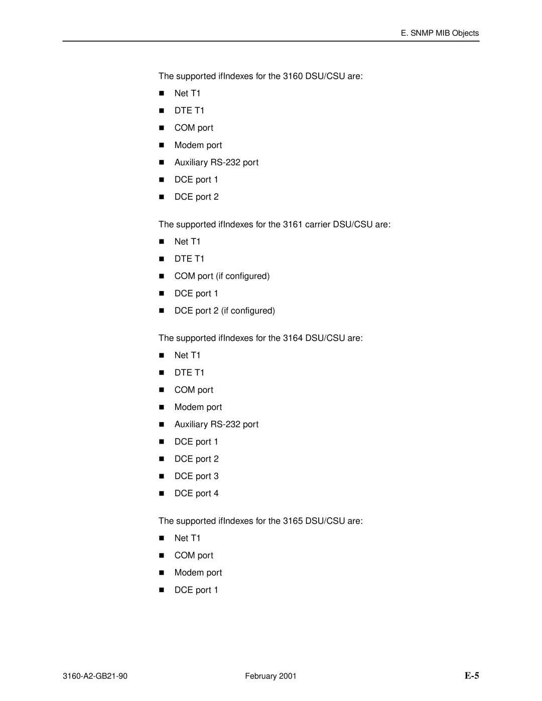 Paradyne 3161-B3, 3165-A2, 3164-A2, 3160-A3 manual DTE T1 