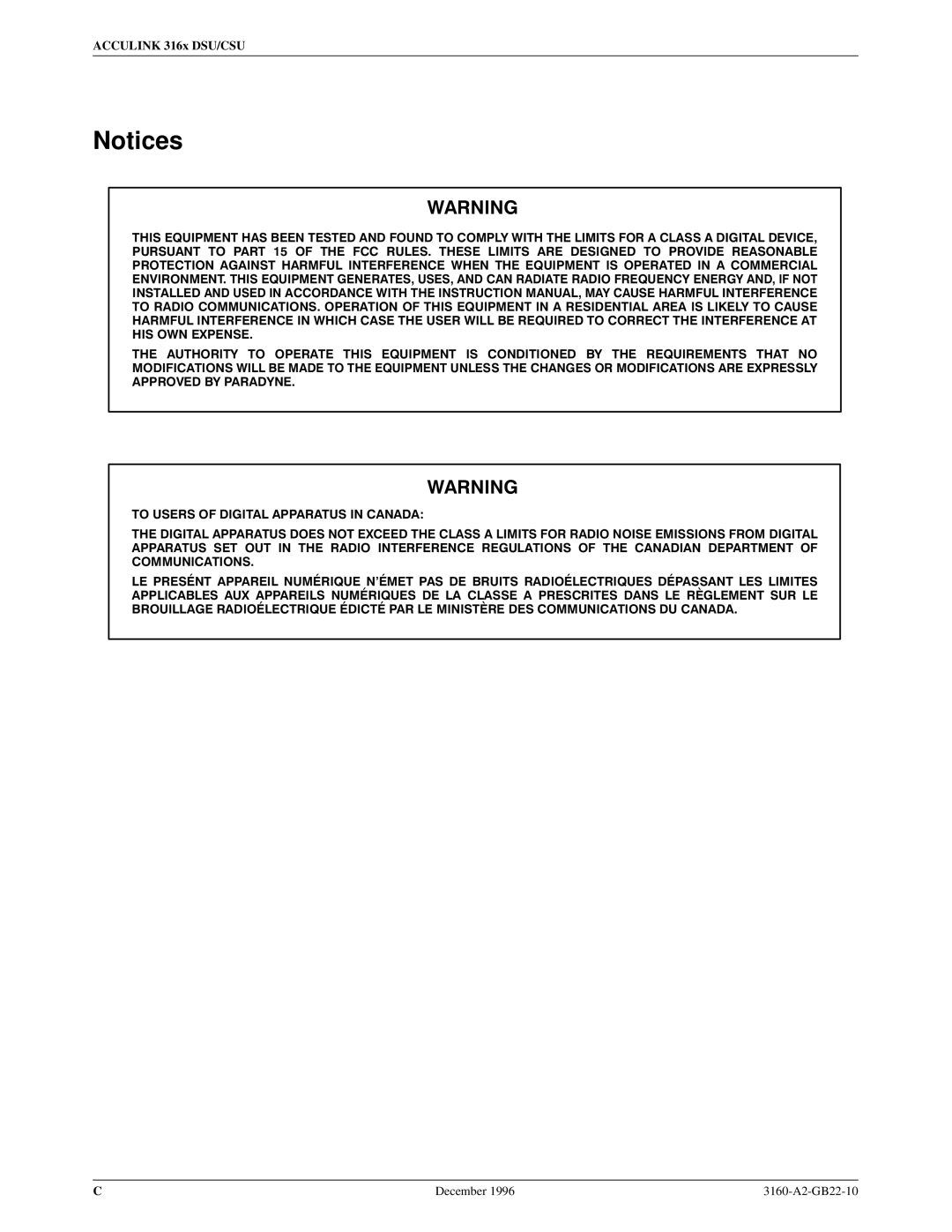 Paradyne 316x manual Cc Dgd D C D Cc 