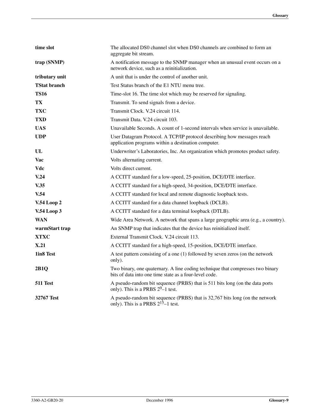 Paradyne 336x E1 manual Txc 