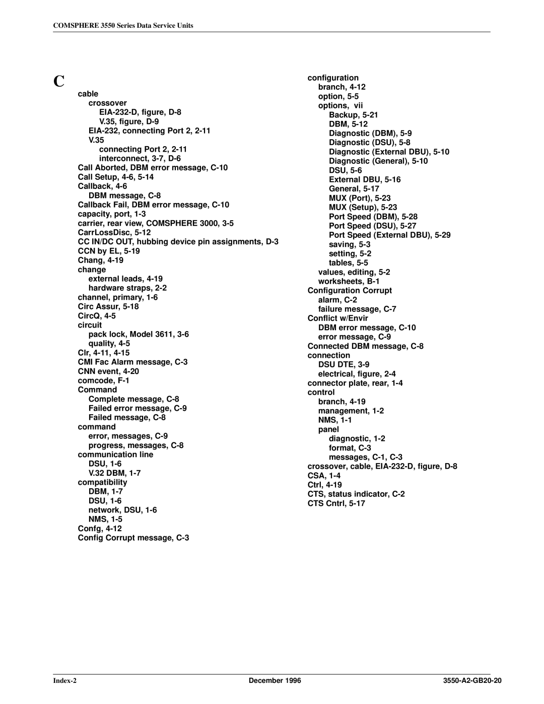 Paradyne 3551 manual Index-2 