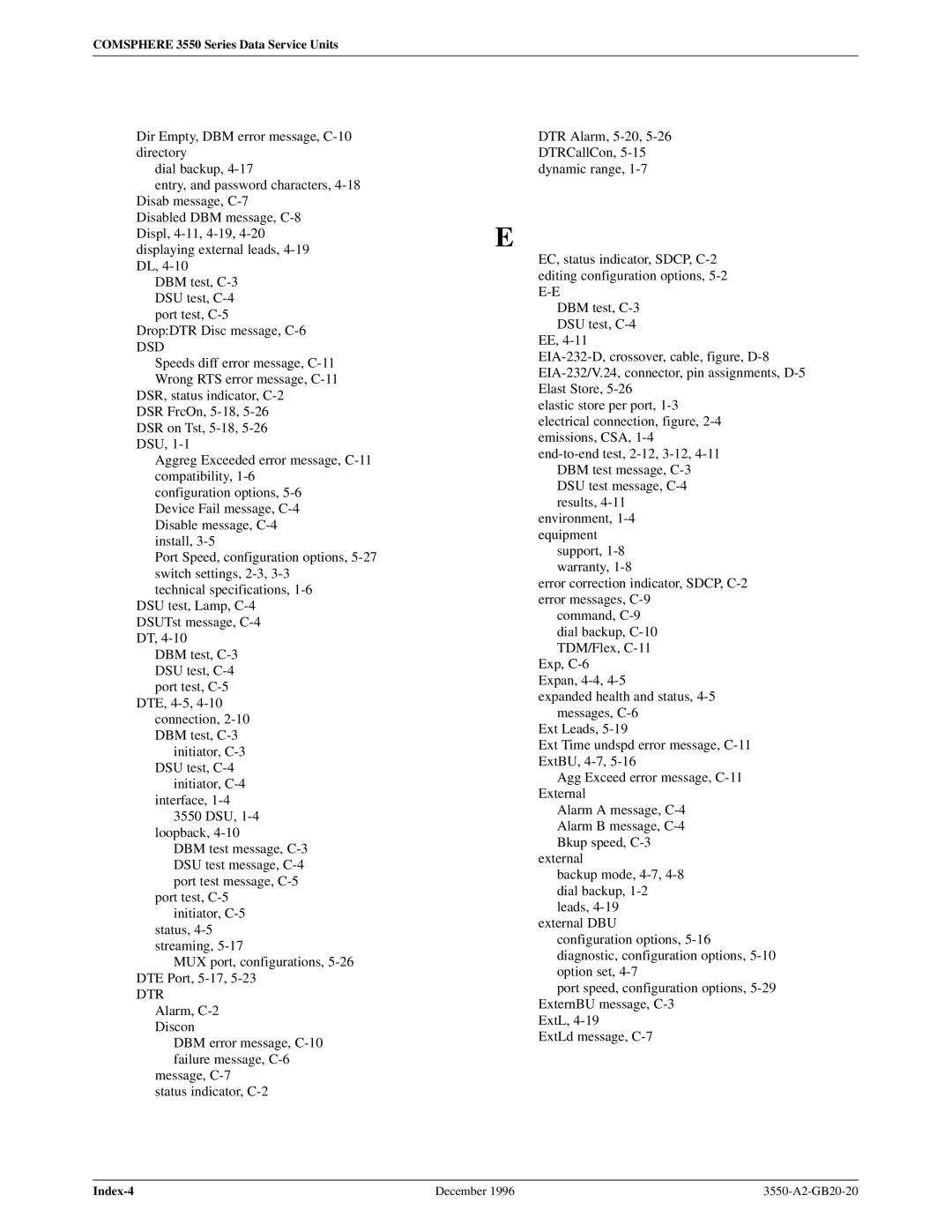 Paradyne 3551 manual Dsd 