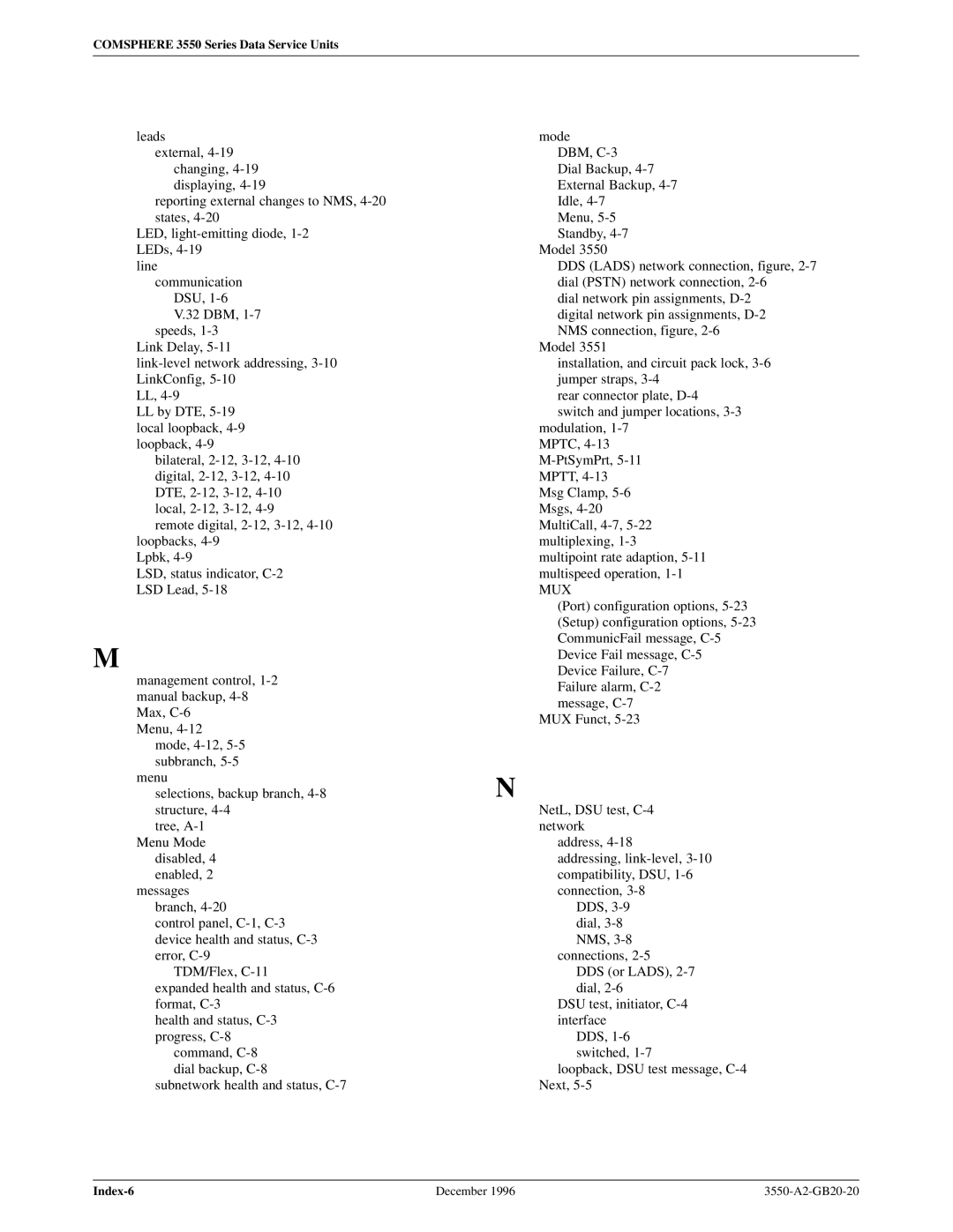 Paradyne 3551 manual Mux 