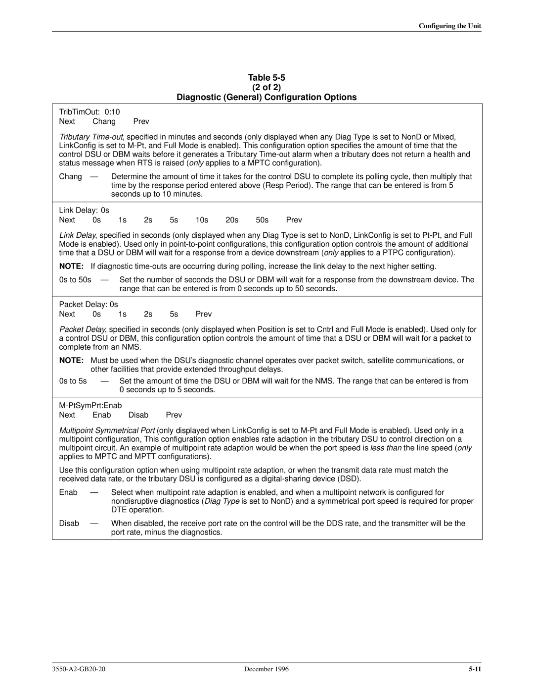 Paradyne 3551 manual DTE operation 