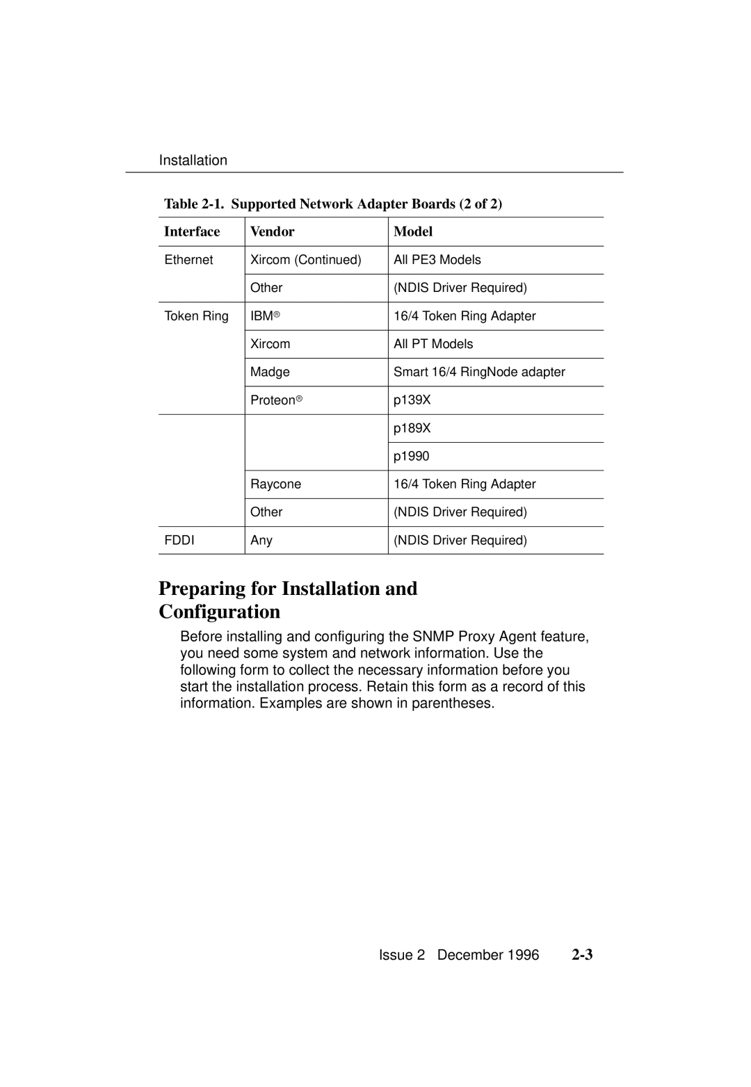 Paradyne 3700-A2-GB20-10 manual Preparing for Installation Configuration 